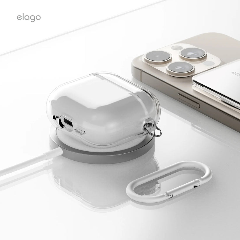 Závěsné pouzdro pro AirPods 4 Elago Hybrid Hang Case - průhledné - bonami.click