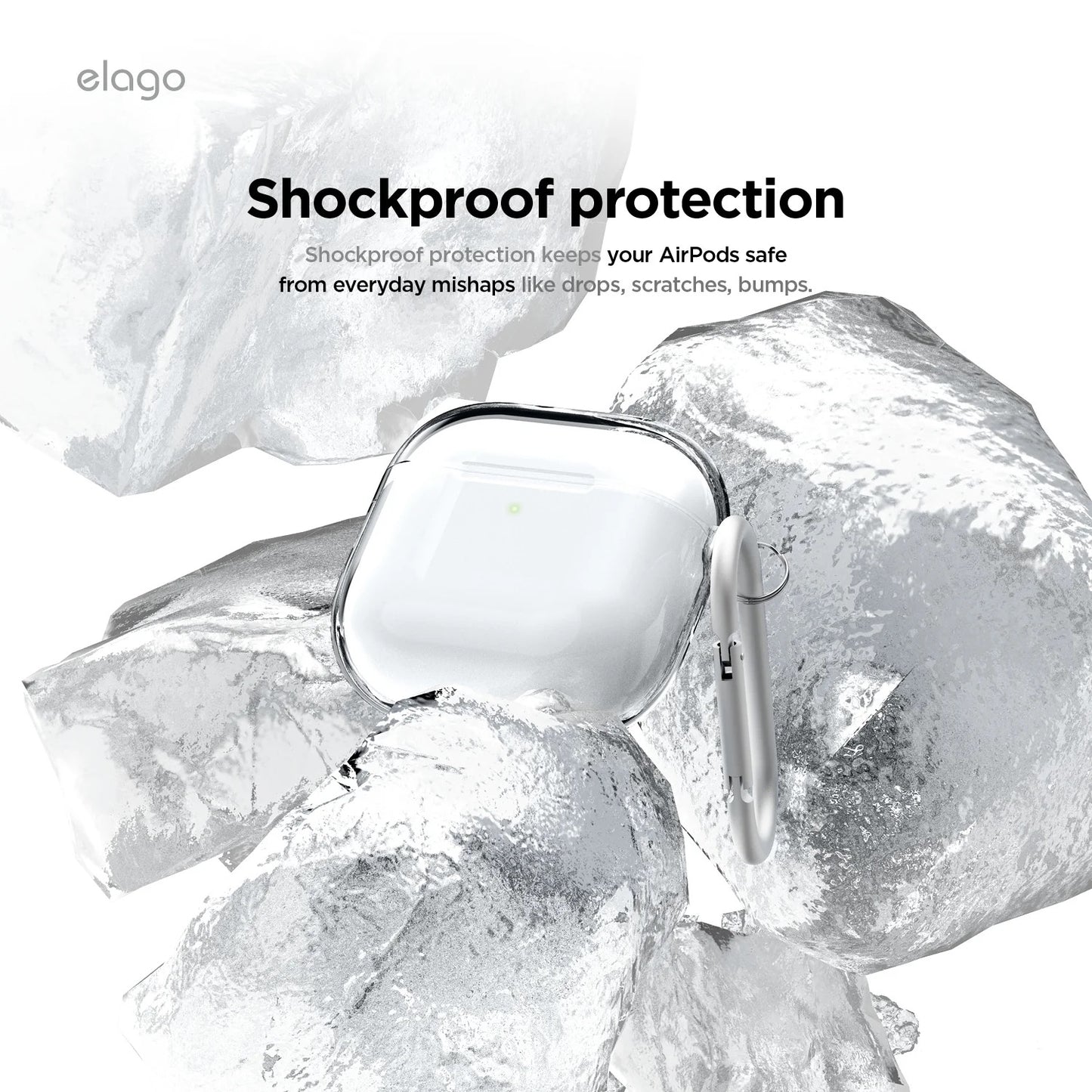 Závěsné pouzdro pro AirPods 4 Elago Hybrid Hang Case - průhledné - bonami.click