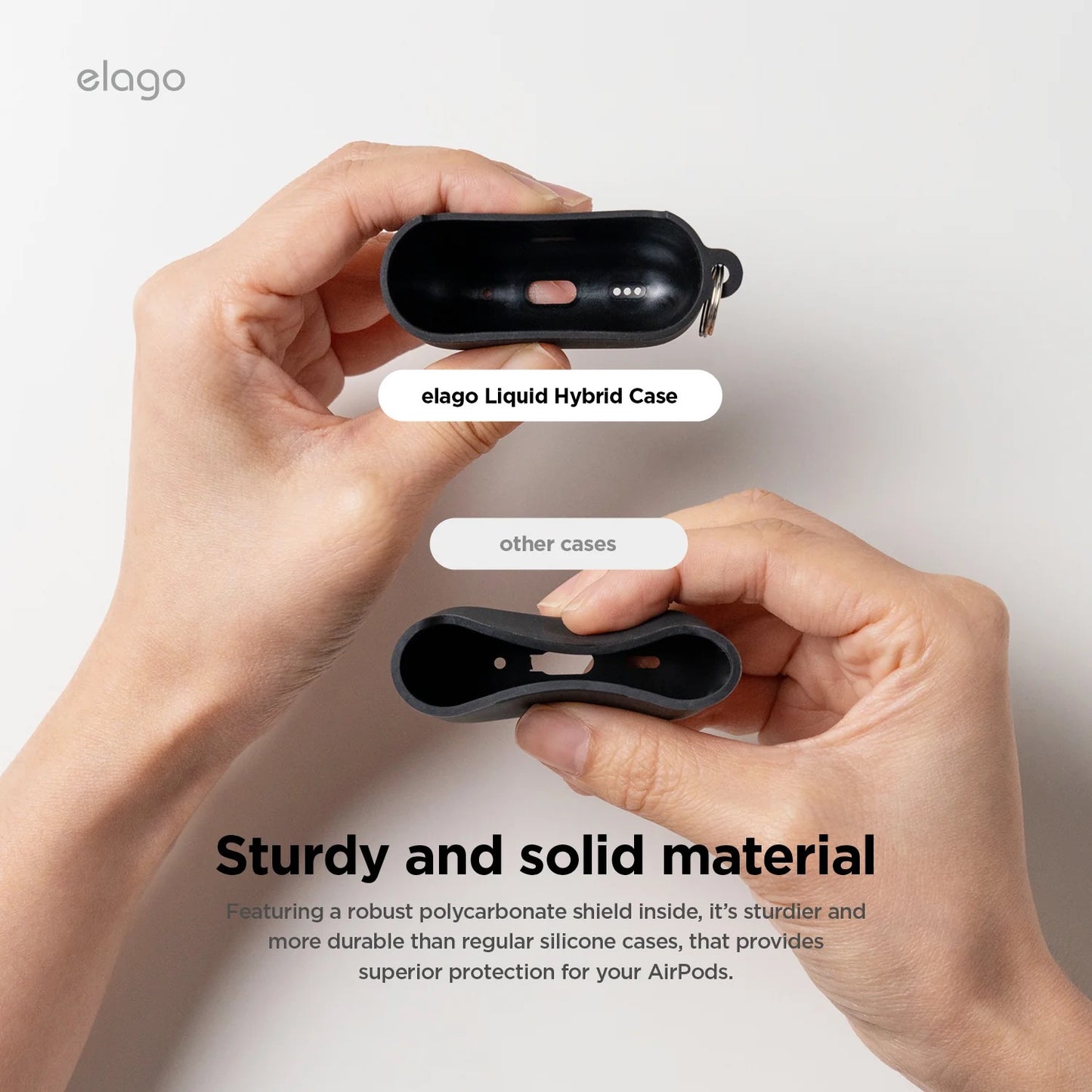 Závěsné pouzdro pro AirPods 4 Elago Hybrid Hang Case - šedé - bonami.click