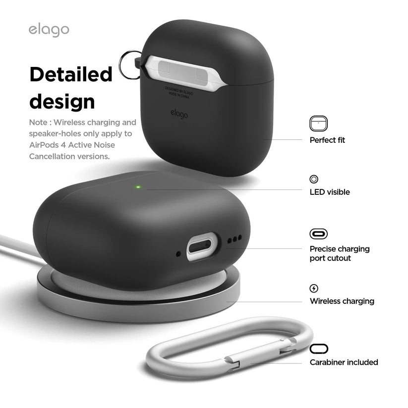 Závěsné pouzdro pro AirPods 4 Elago Hybrid Hang Case - šedé - bonami.click