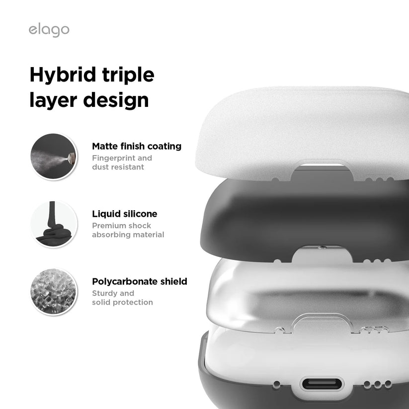 Závěsné pouzdro pro AirPods 4 Elago Hybrid Hang Case - šedé - bonami.click