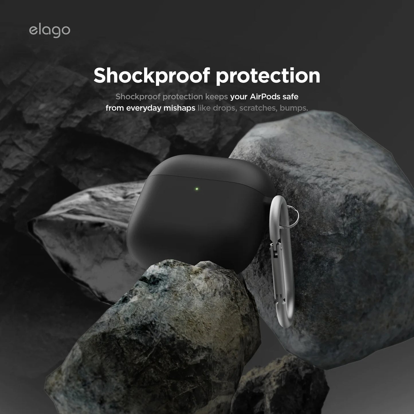 Závěsné pouzdro pro AirPods 4 Elago Hybrid Hang Case - šedé - bonami.click
