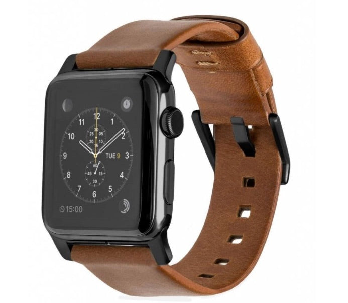 Řemínek pro Apple Watch 42/44/45/49 mm Nomad kožený - hnědý - bonami.click