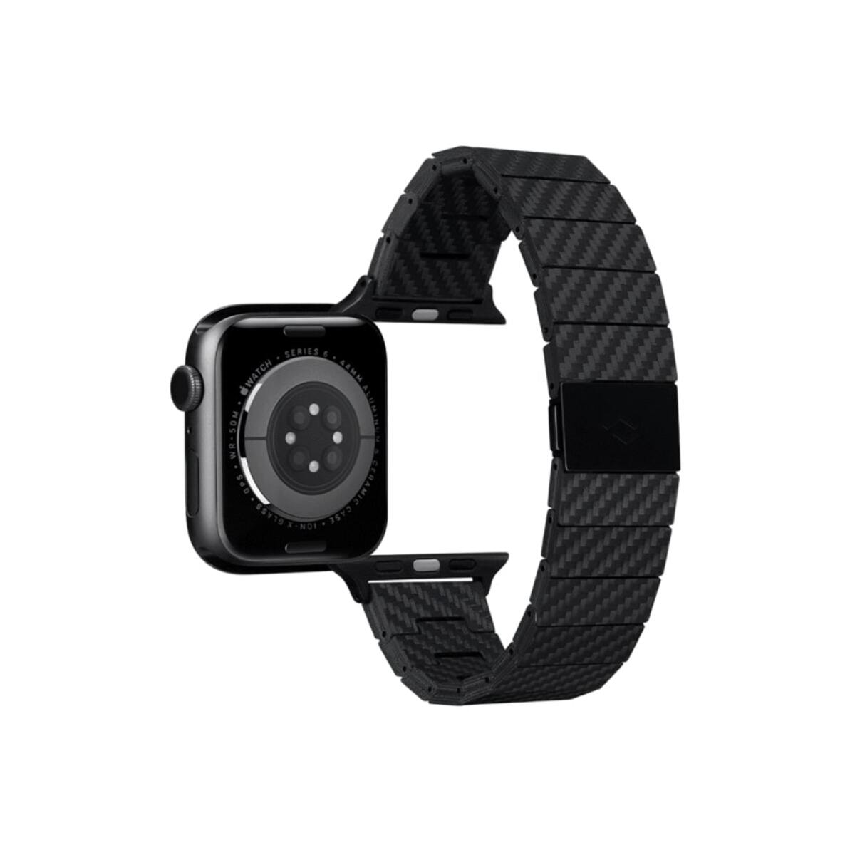 Řemínek pro Apple Watch 42/44/45/49mm Pitaka Carbon Fiber - tmavý - bonami.click