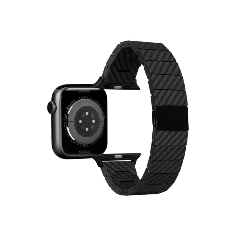 Řemínek pro Apple Watch 42/44/45/49mm Pitaka Carbon Fiber - tmavý - bonami.click