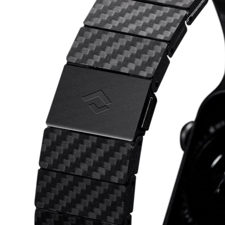 Řemínek pro Apple Watch 42/44/45/49mm Pitaka Carbon Fiber - tmavý - bonami.click