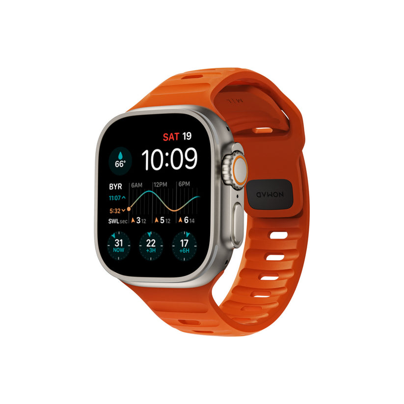 Řemínek pro Apple Watch 42/44/45/49 mm Nomad Sport Strap - oranžový - bonami.click