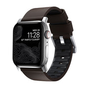 Řemínek pro Apple Watch 42/44/45/49 mm Nomad Active Strap Pro - hnědý se stříbrnou přezkou - bonami.click