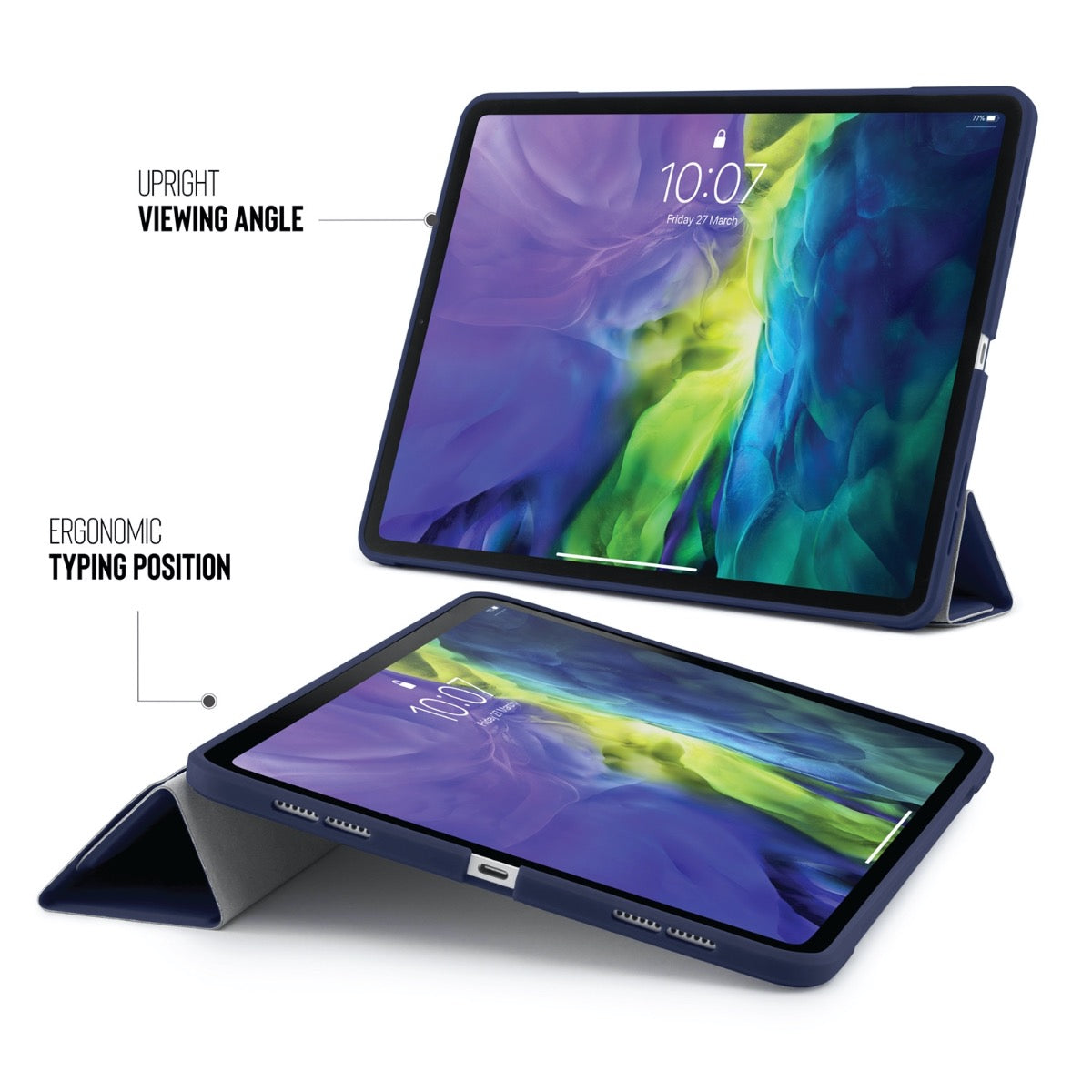 Pouzdro Pipetto Origami pro iPad Air 4 10.9" (2020) - námořnicky modré - bonami.click