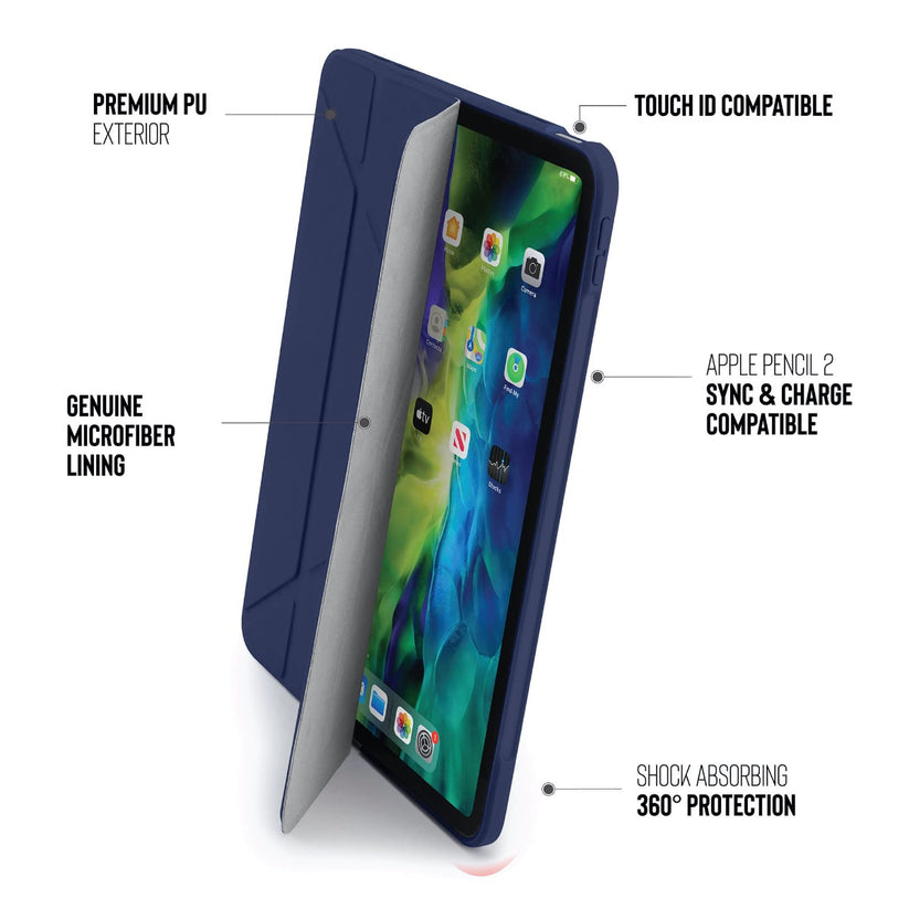 Pouzdro Pipetto Origami pro iPad Air 4 10.9" (2020) - námořnicky modré - bonami.click