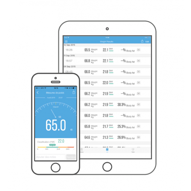 Chytrá osobní váha s analýzou složení těla, iHealth FIT HS2S - bonami.click
