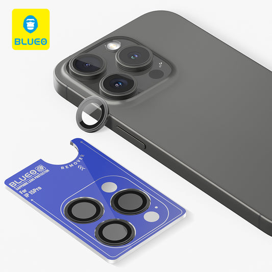 Safírové sklo na čočky pro iPhone 16 Pro Max Blueo - černé - bonami.click