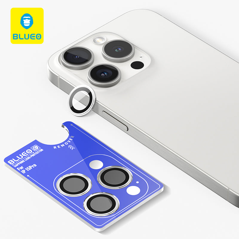 Safírové sklo na čočky pro iPhone 16 Pro Max Blueo - zlaté - bonami.click