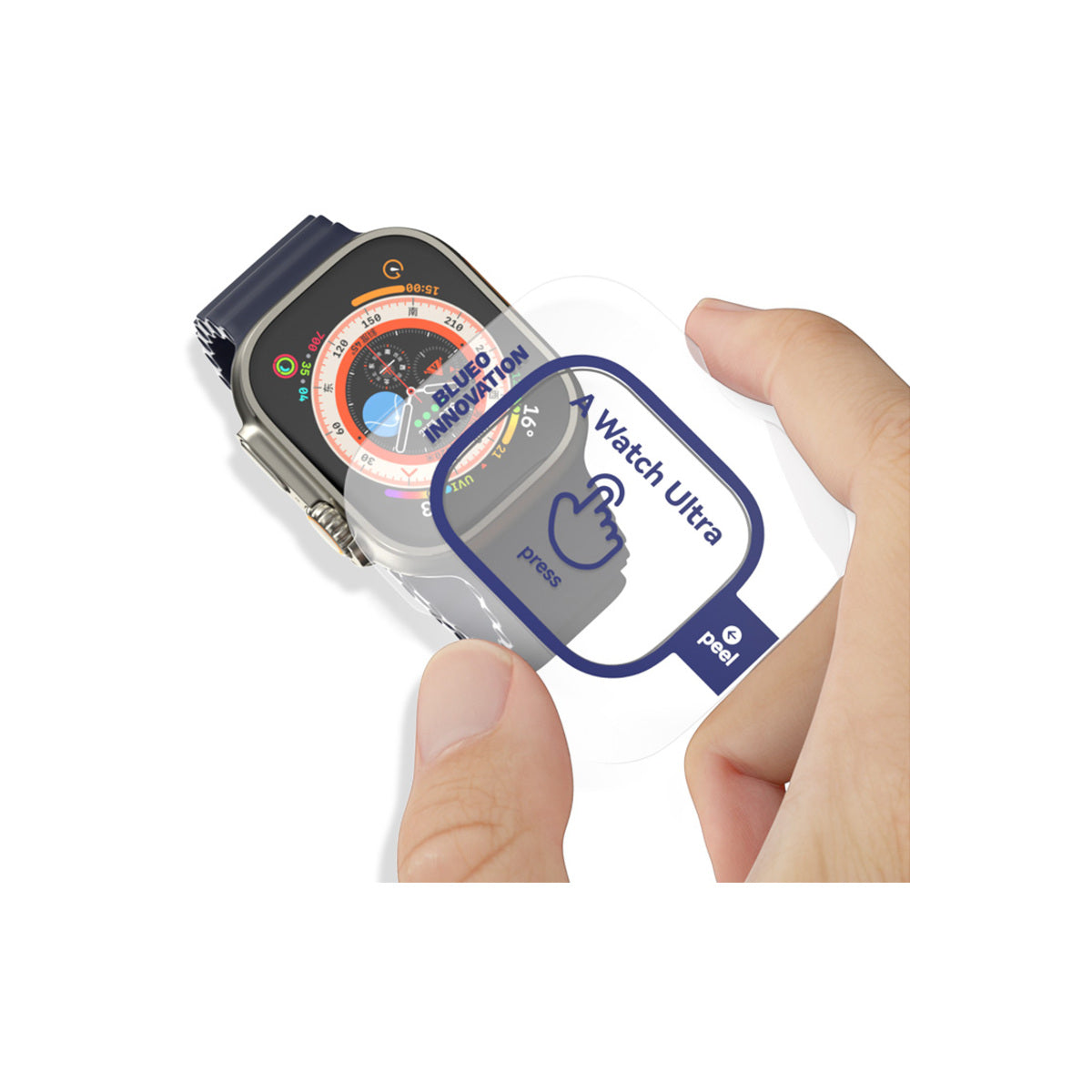 Safírové sklo s titanovým rámem pro Apple Watch Ultra Blueo - bonami.click