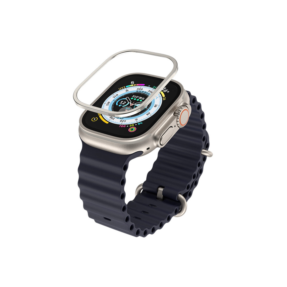 Safírové sklo s titanovým rámem pro Apple Watch Ultra Blueo - bonami.click