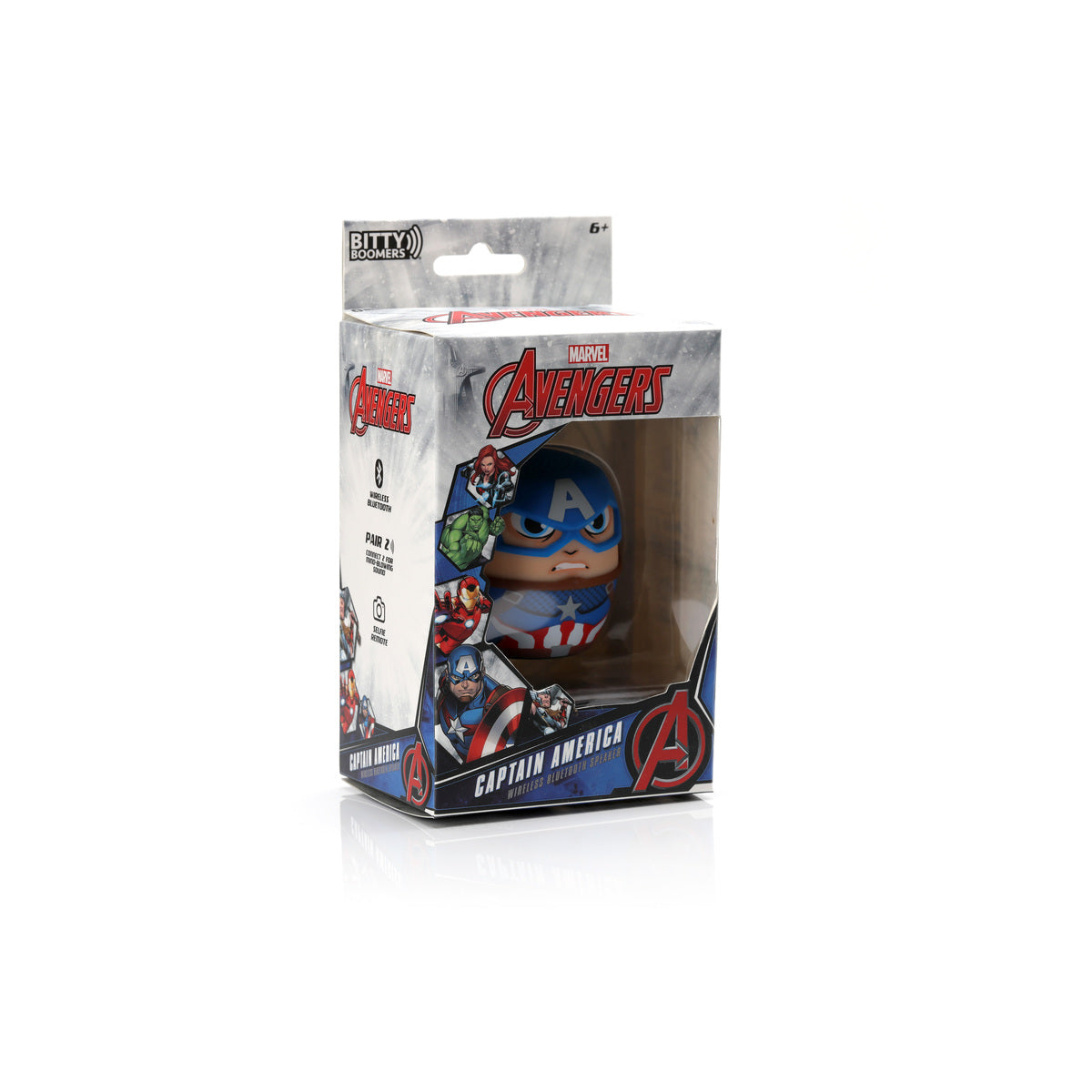 Bezdrátový reproduktor Marvel Captain America Bitty Boomers Bluetooth Speaker - bonami.click