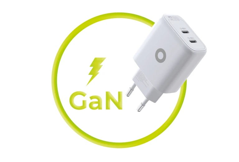65W adaptér Mobile Origin GaN Dual USB-C Charger MO19 - bílý - bonami.click