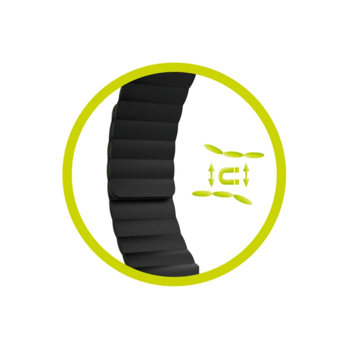 Řemínek pro Apple Watch 42/44/45/49 mm Mobile Magnetic Strap II - černý - bonami.click