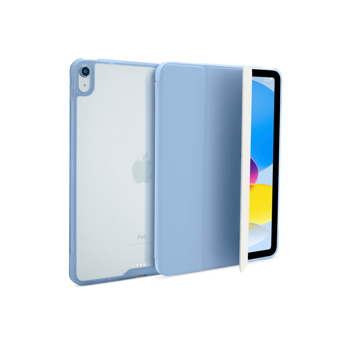 Pouzdro pro iPad 10,9" (2022) Pipetto Origami No7 Tri-Folio Case - světle modré - bonami.click