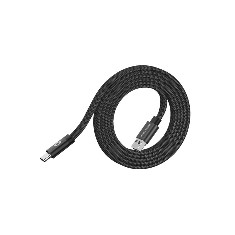 Magnetický 27W nabíjecí kabel Mobile Origin Original Flat Cable USB-A / USB-C 1m - černý - bonami.click