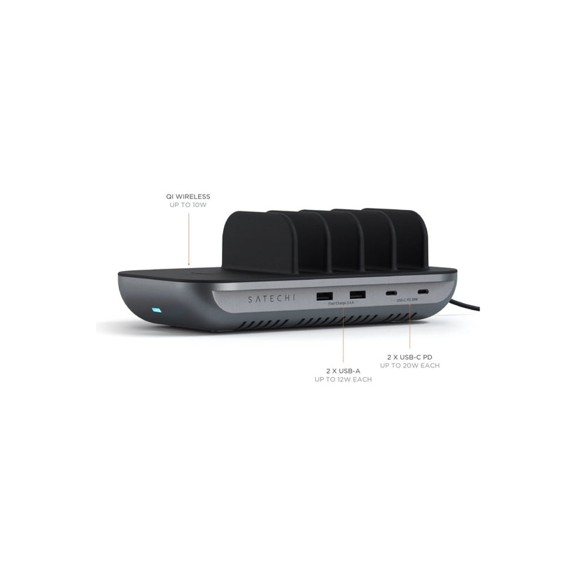 Nabíjecí stanice pro více zařízení Satechi Dock 5 Multi device charging station - vesmírně šedá - bonami.click