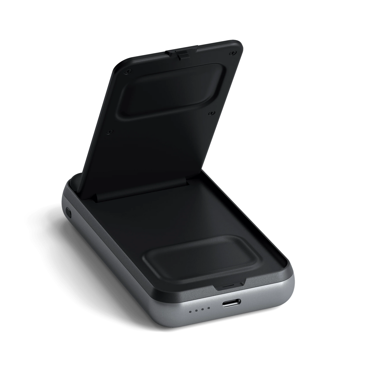 10 000 mAh hliníková bezdrátová powerbanka se stojánkem Satechi Duo Wireless Charger