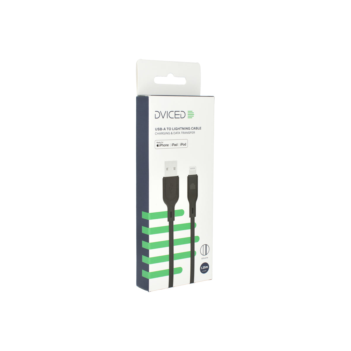 Kabel USB-A / Lightning Dviced 1,25 m – černý - bonami.click
