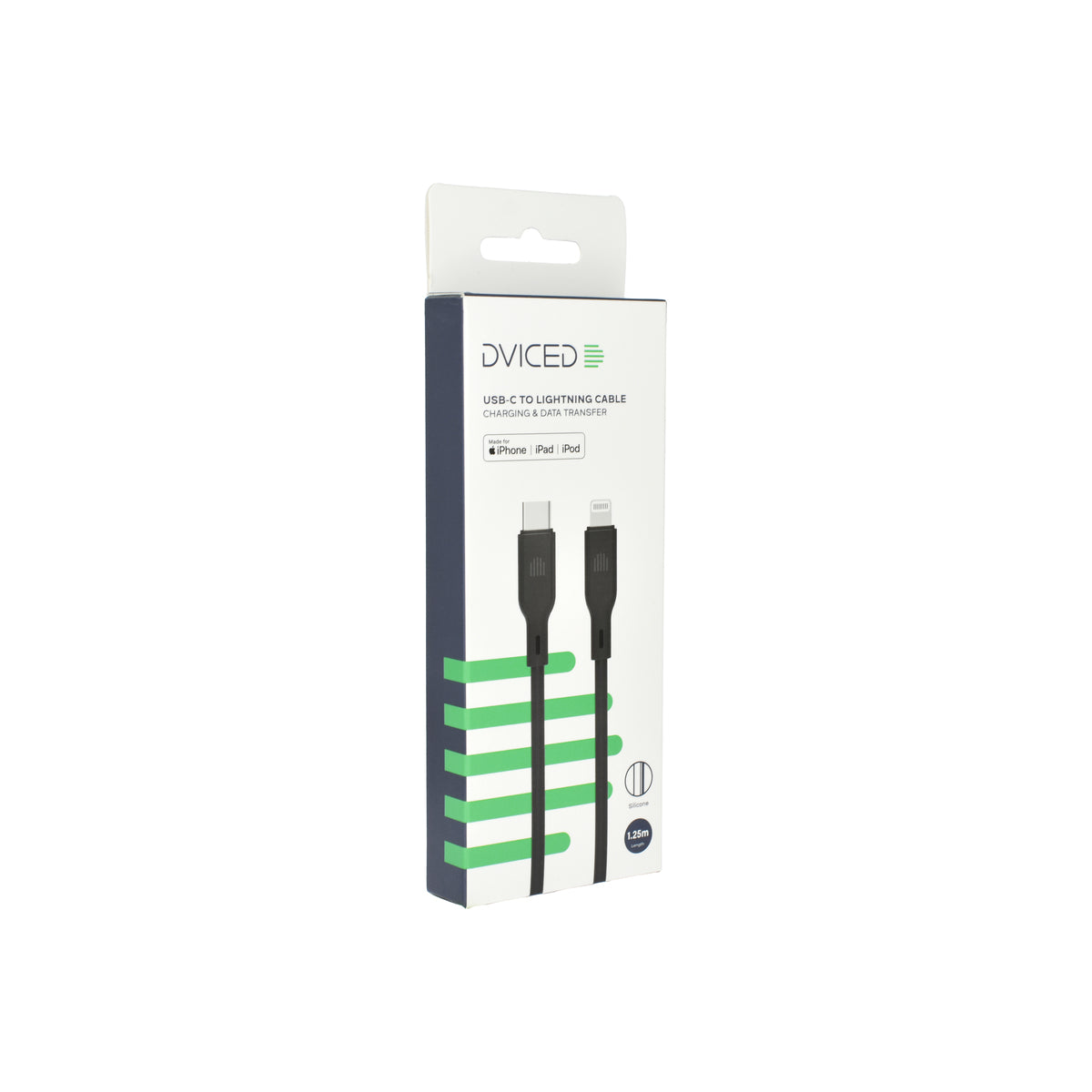 Kabel USB-C / Lightning Dviced 1,25 m – černý - bonami.click