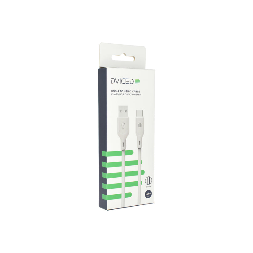 Kabel USB-A / USB-C Dviced 1,25 m – bílý - bonami.click