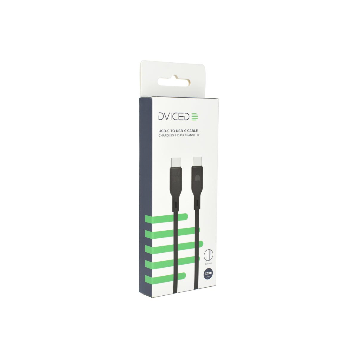 Kabel USB-C / USB-C Dviced 1,25 m – černý - bonami.click