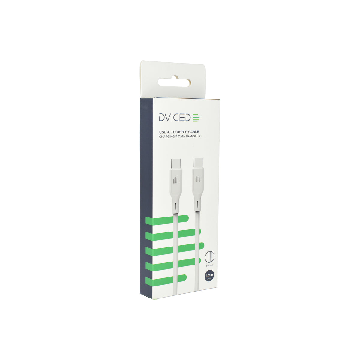 Kabel USB-C / USB-C Dviced 1,25 m – bílý - bonami.click