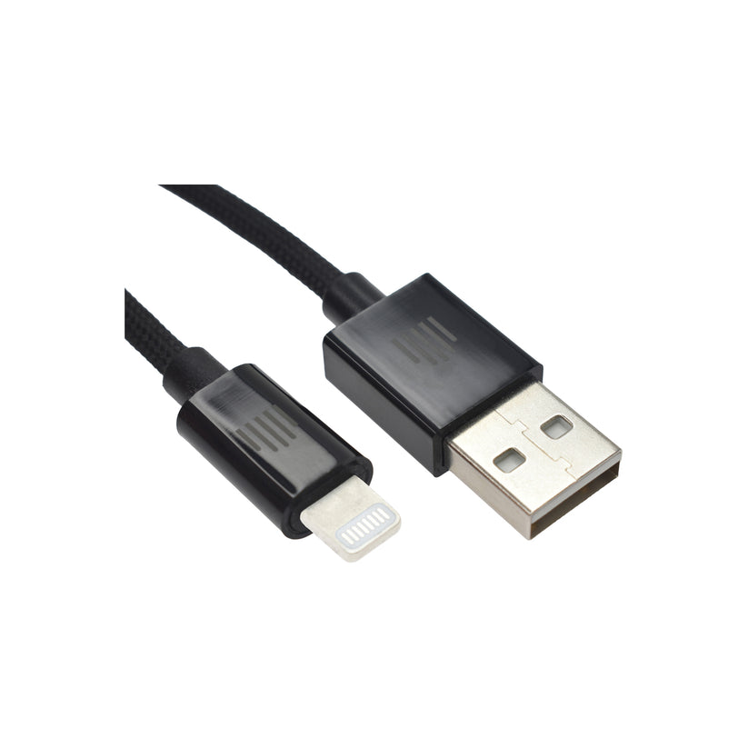Pletený kabel USB-A / Lightning Dviced 0,25 m – černý - bonami.click