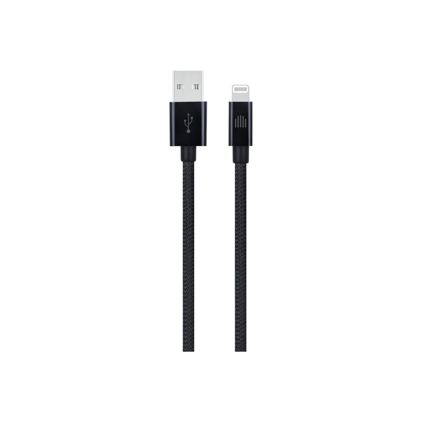 Pletený kabel USB-A / Lightning Dviced 0,25 m – černý - bonami.click