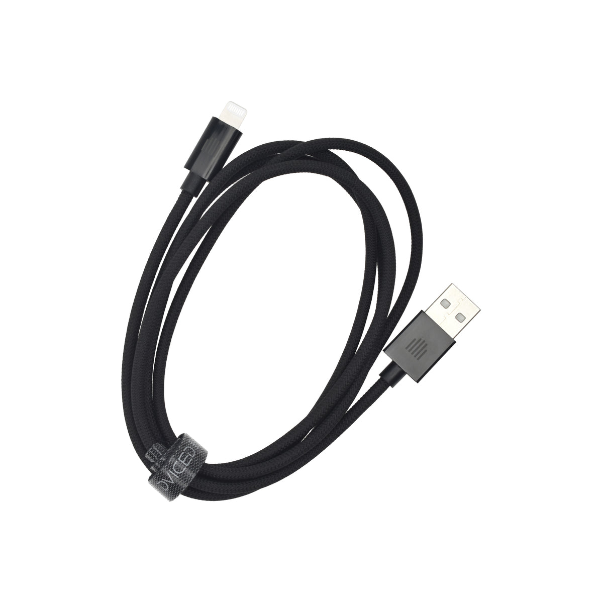 Pletený kabel USB-A / Lightning Dviced 1,25 m – černý - bonami.click