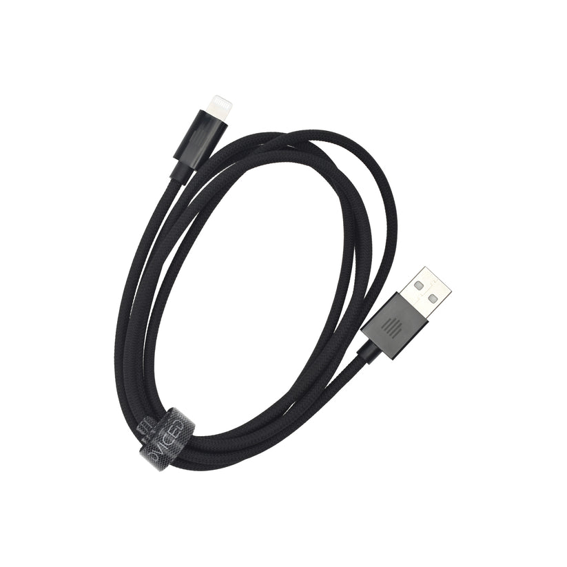 Pletený kabel USB-A / Lightning Dviced 1,25 m – černý - bonami.click