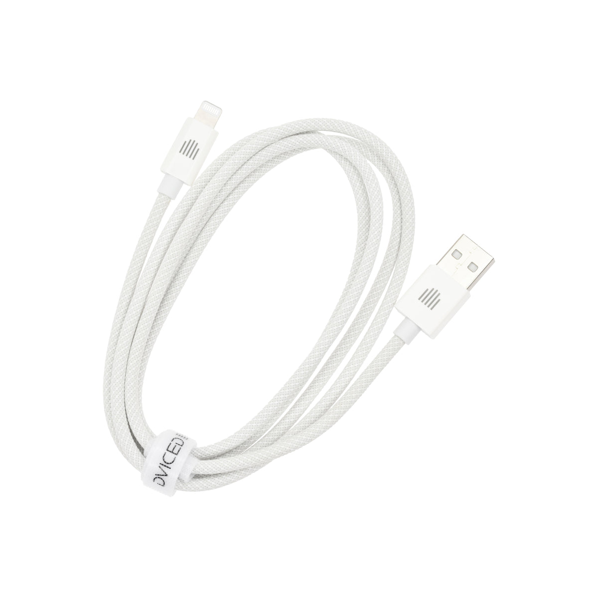Pletený kabel USB-A / Lightning Dviced 1,25 m – bílý - bonami.click