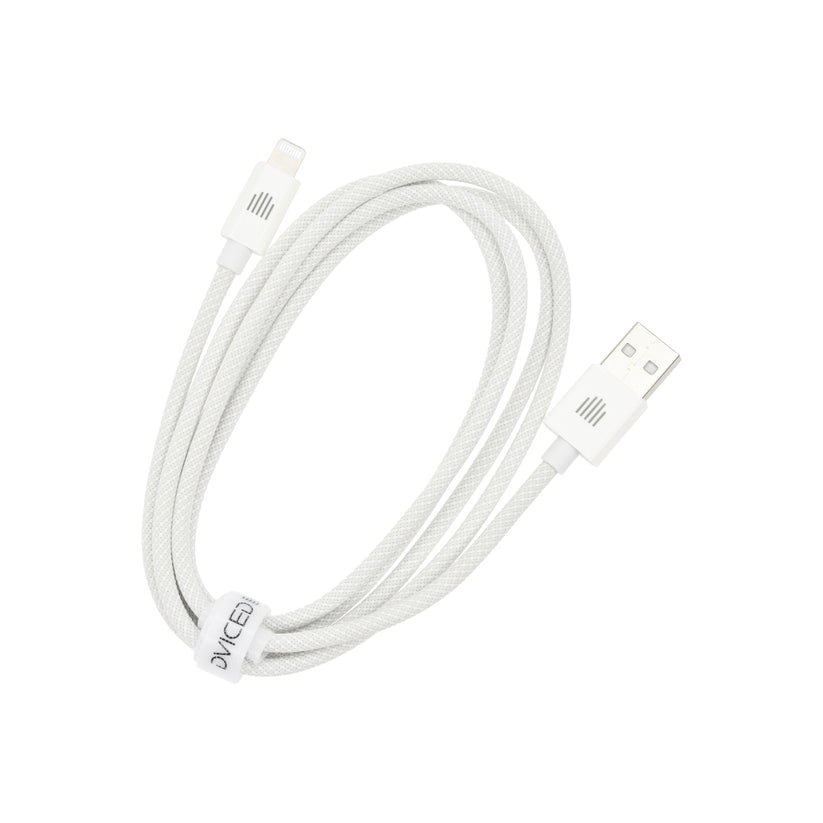 Pletený kabel USB-A / Lightning Dviced 1,25 m – bílý - bonami.click