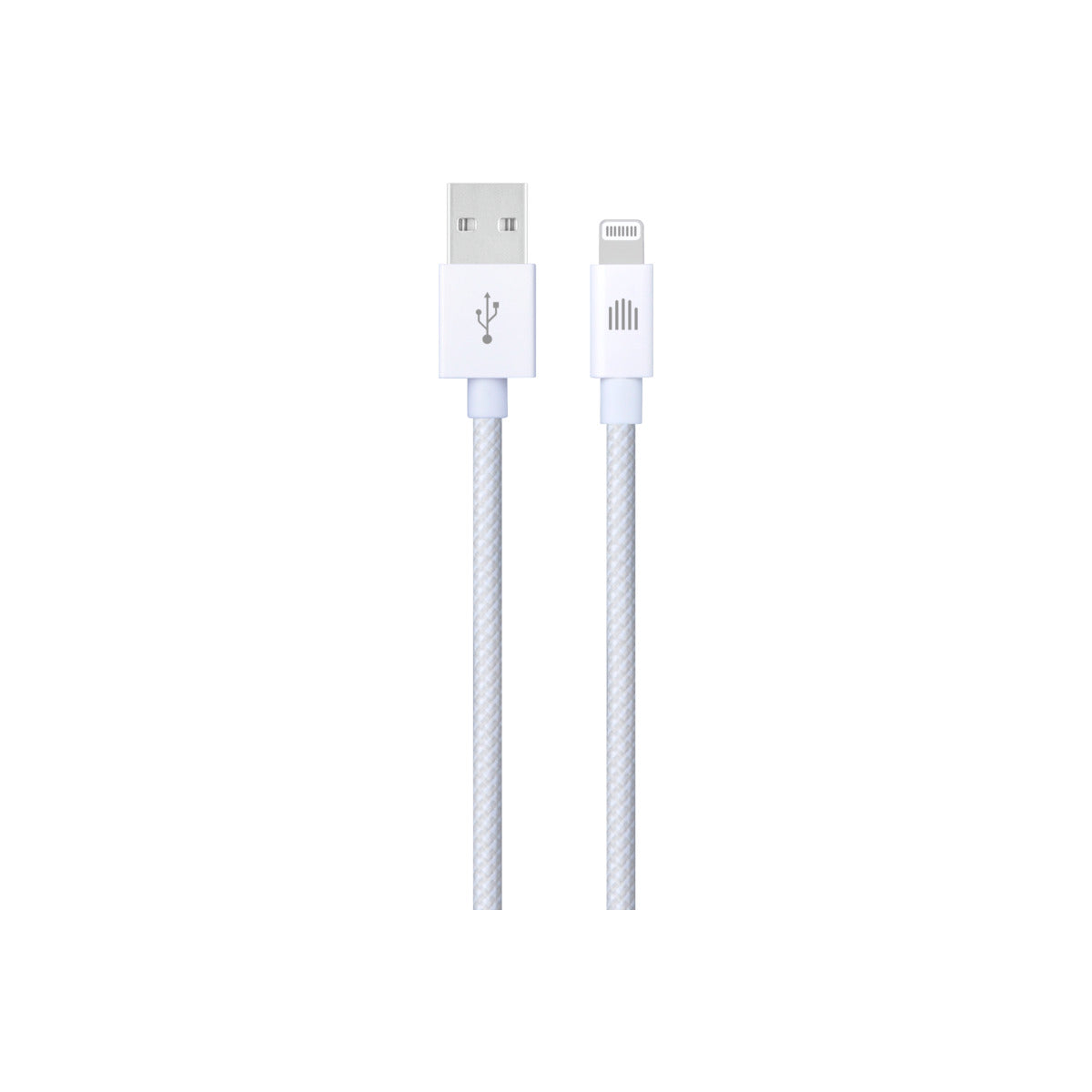 Pletený kabel USB-A / Lightning Dviced 1,25 m – bílý - bonami.click