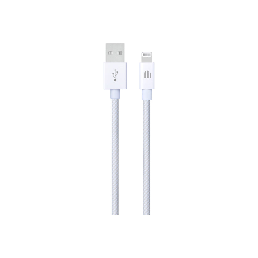 Pletený kabel USB-A / Lightning Dviced 1,25 m – bílý - bonami.click
