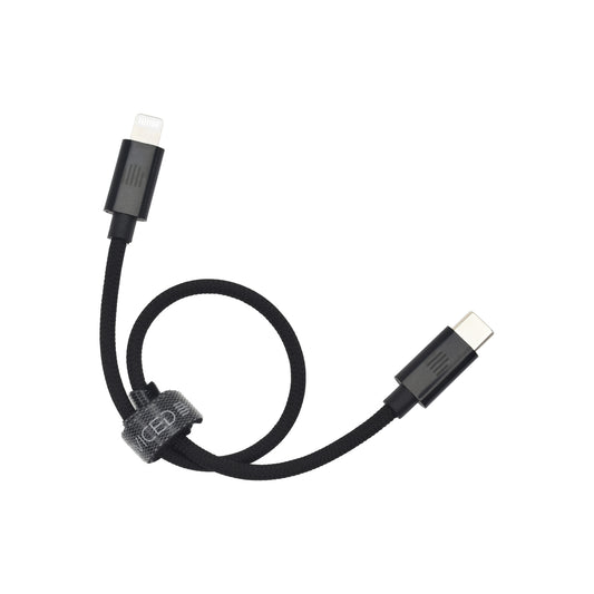 Pletený kabel USB-C / Lightning Dviced 0,25 m – černý - bonami.click