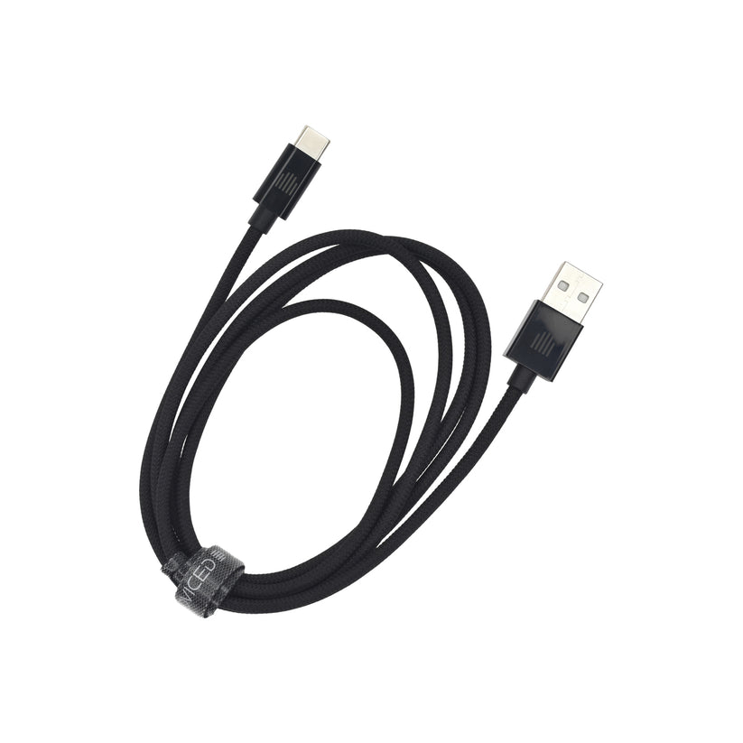 Pletený kabel USB-A / USB-C Dviced 1,25 m – černý - bonami.click