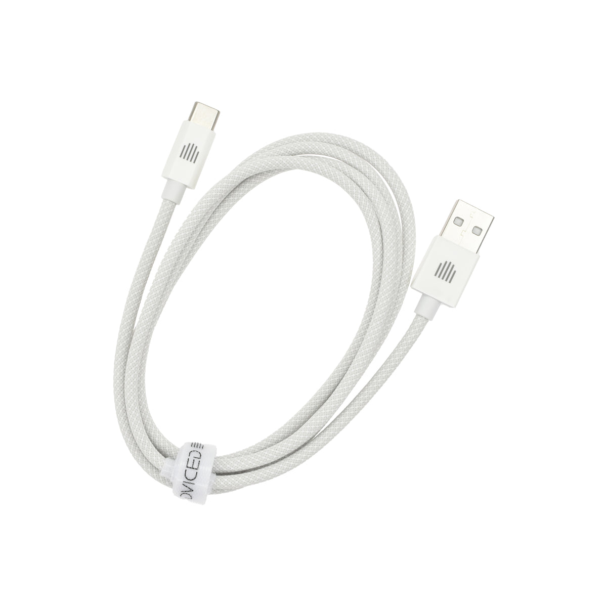 Pletený kabel USB-A / USB-C Dviced 1,25 m – bílý - bonami.click