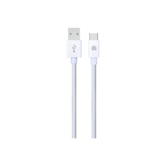 Pletený kabel USB-A / USB-C Dviced 1,25 m – bílý - bonami.click