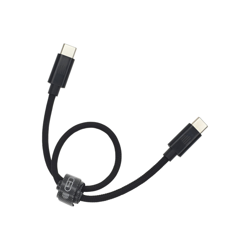 Pletený kabel USB-C / USB-C Dviced 0,25 m – černý - bonami.click