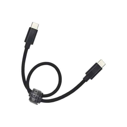 Pletený kabel USB-C / USB-C Dviced 0,25 m – černý - bonami.click