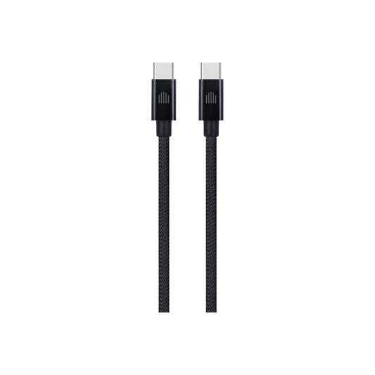 Pletený kabel USB-C / USB-C Dviced 0,25 m – černý - bonami.click
