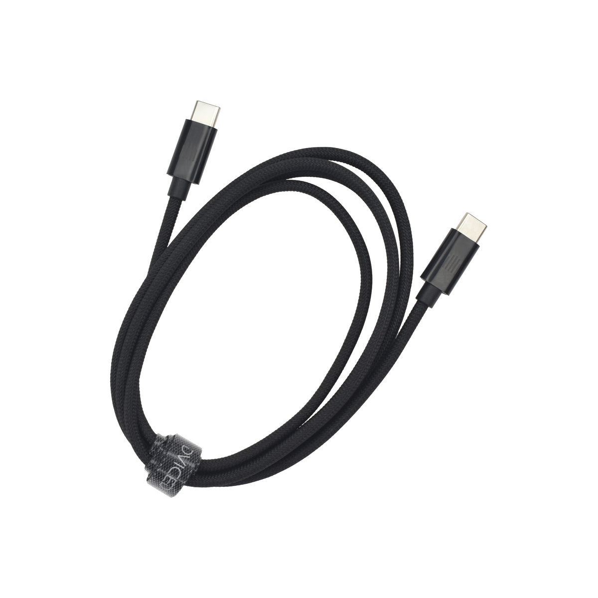 Pletený kabel USB-C / USB-C Dviced 1,25 m – černý - bonami.click
