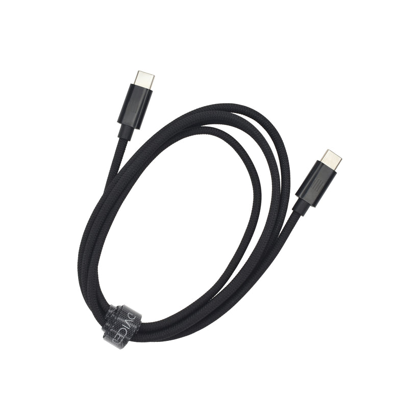 Pletený kabel USB-C / USB-C Dviced 1,25 m – černý - bonami.click