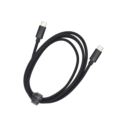Pletený kabel USB-C / USB-C Dviced 1,25 m – černý - bonami.click