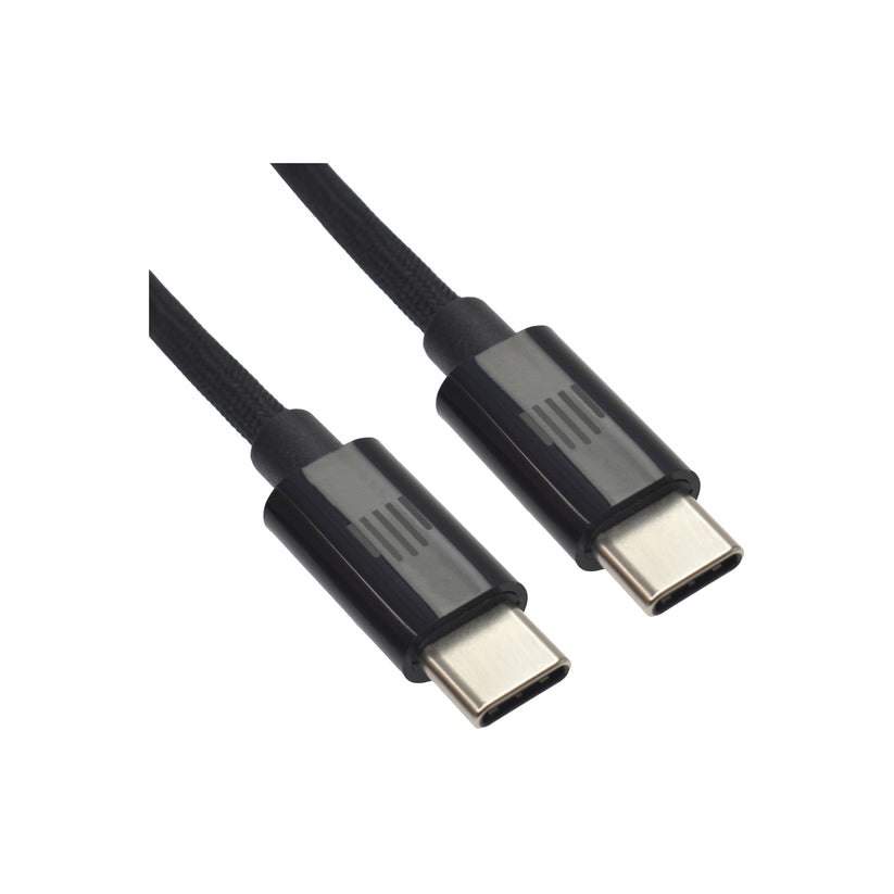 Pletený kabel USB-C / USB-C Dviced 1,25 m – černý - bonami.click
